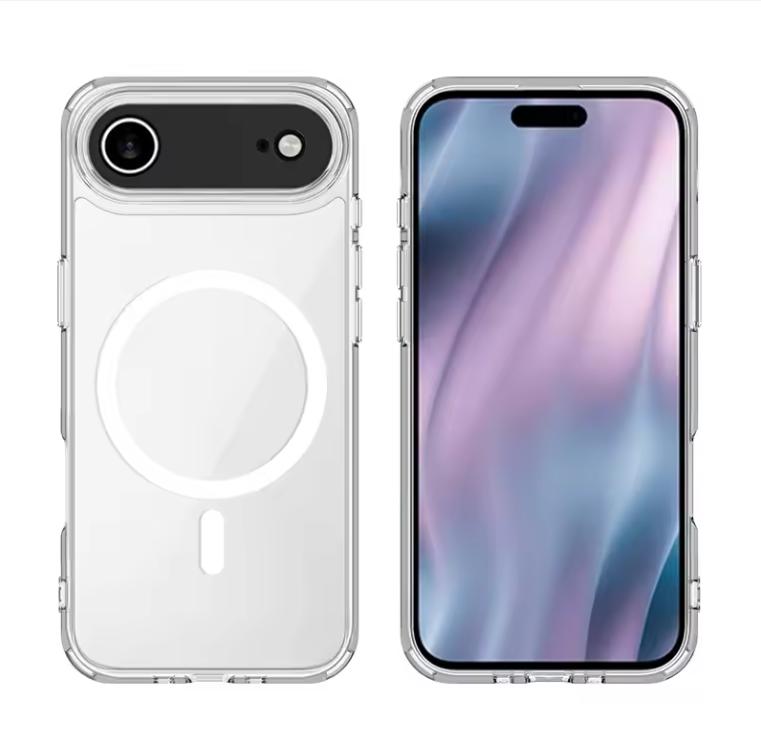 

2025 Прозрачный акриловый чехол для iPhone 17 Air 17 Pro Max Магнитный для Magsafe Беспроводная зарядка Прозрачная поликарбонатная крышка для iPhone 17pro for iPhone 17pro max