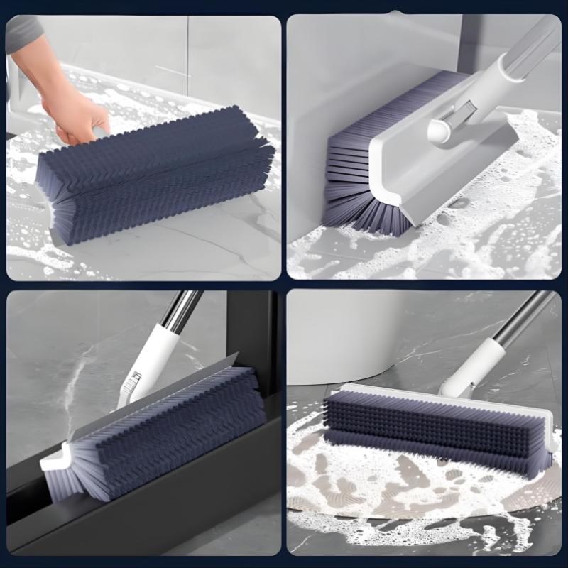 Floor Scrub Brush 3 In 1 Long Handle Removable Adjustable Wiper Broom Tools Tile Magic Squeegee Cleaning Kitchen Bathroom Brush