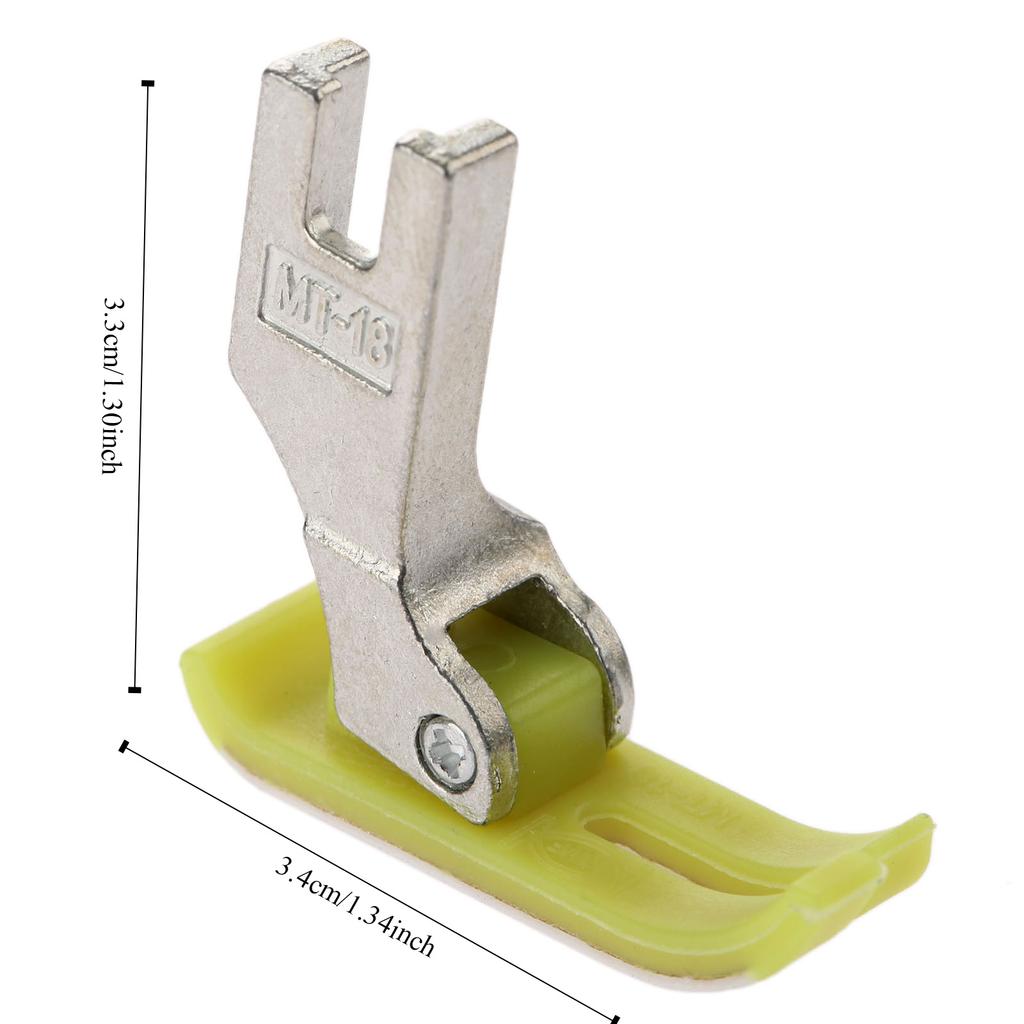 2pcs MT-18 Flat Industrial Sewing Machine Presser Foot Feet Width 1.1cm for Leather Laminated Foam Rubber Fabrics Pile Fabrics
