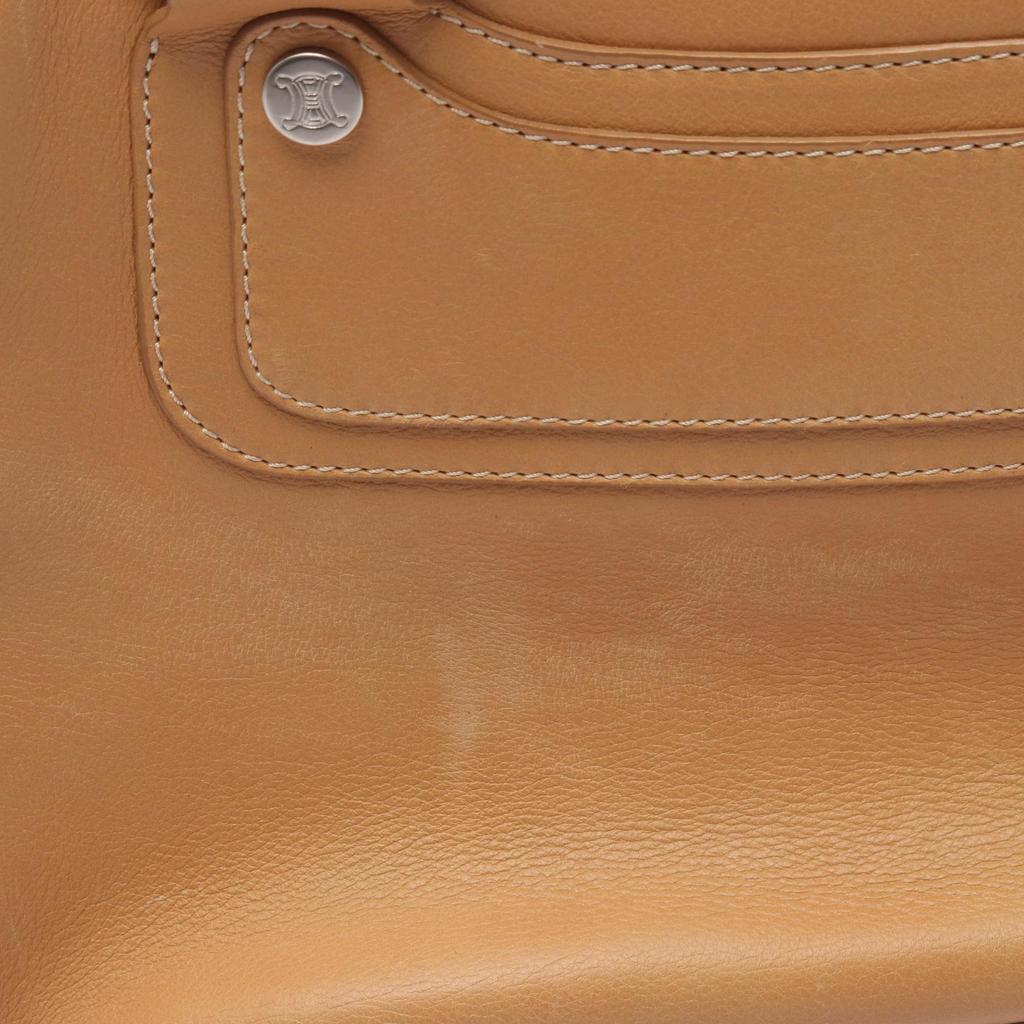 Used CELINE Boogie Bag Handbag Leather Beige Used Women