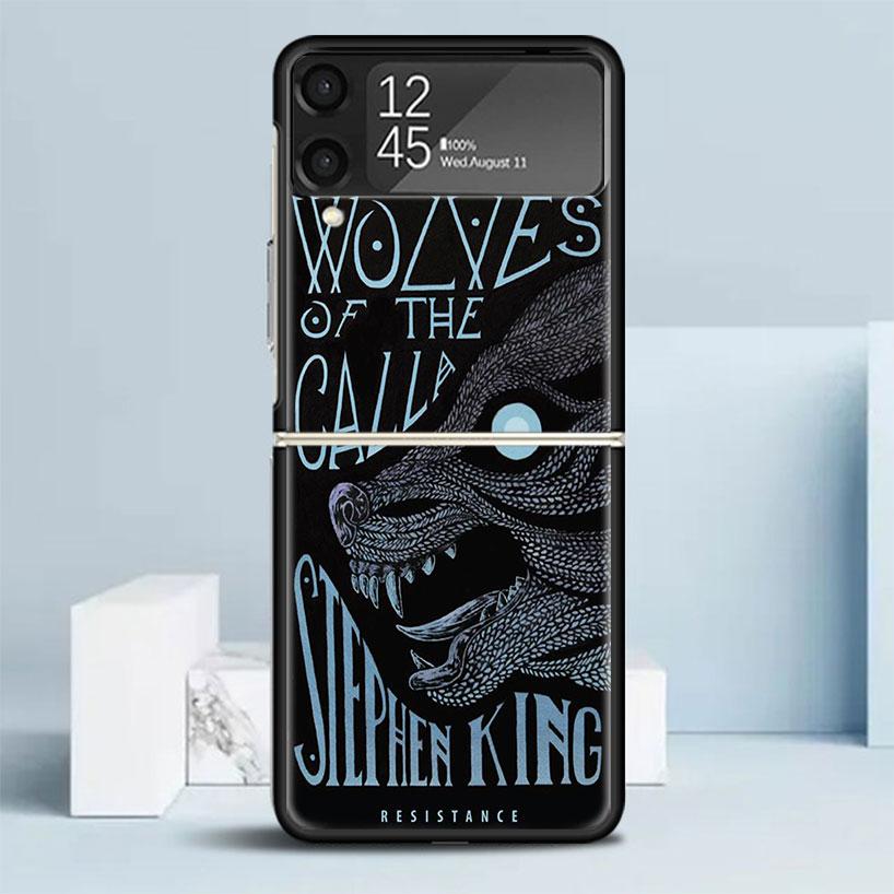 Stephen King The Dark Tower Black Cover for Samsung Galaxy Z Flip 7 6 5 4 3 5G Phone Case Flip7 Flip6 Flip5 Flip4 Flip3 Pattern