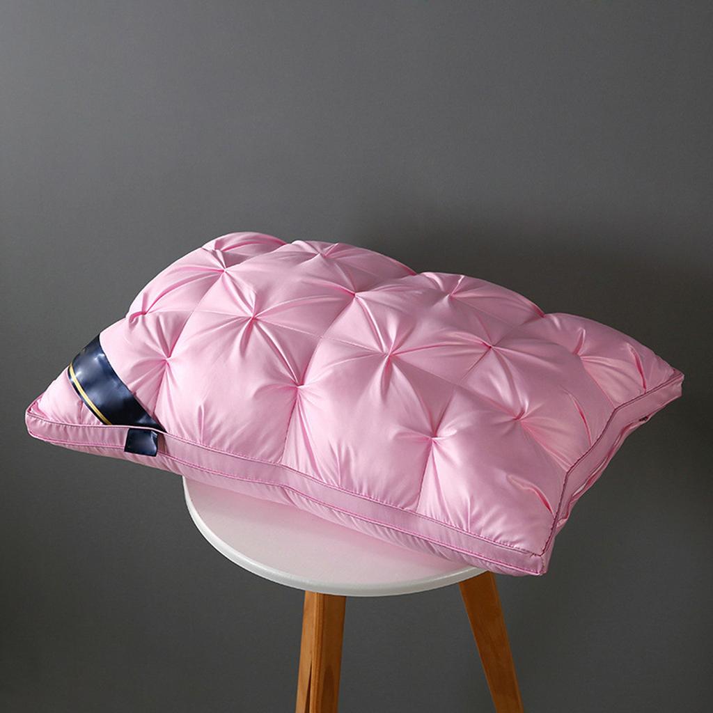 Hypoallergenic Down Alternative Pillow for Sleeping Quilted Square Pattern Soft Support for Home Bed