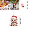 Whimsical Cartoon Style Christmas Cat Hanging Decoration For Cars In Colorful Acrylic Design