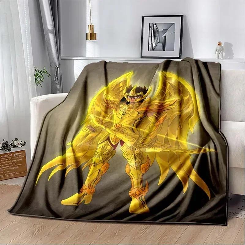 3D Retro Saint Seiya Anime Cartoon Flanelldecke Weich Gemütlich Sofa Bett Reise Decke Kinder Geburtstagsgeschenk
