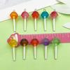 10-Color Transparent Resin Glitter Lollipop Charms for DIY Jewelry Making