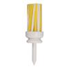 Golf Tees Plastic Long Ball Base Low Friction Brush Support Tee for Long Distant Hit Training(70mmWhite and Yellow )