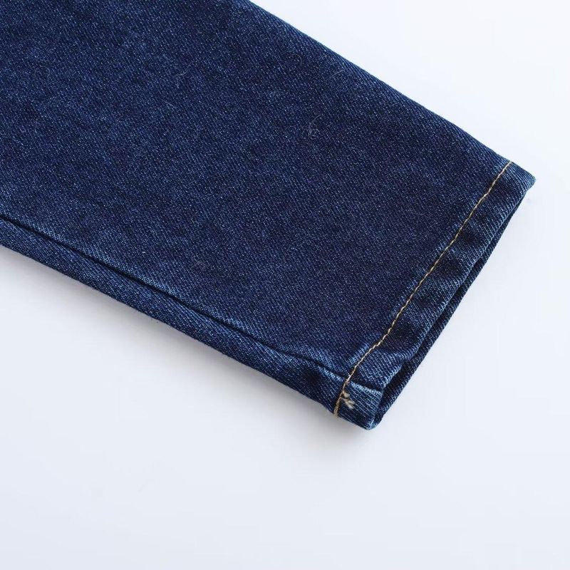 Kaslead New Arrival Women's Clothing Fashion Style Fashion Simple Denim Patchwork Long Sleeves Dress 4365282