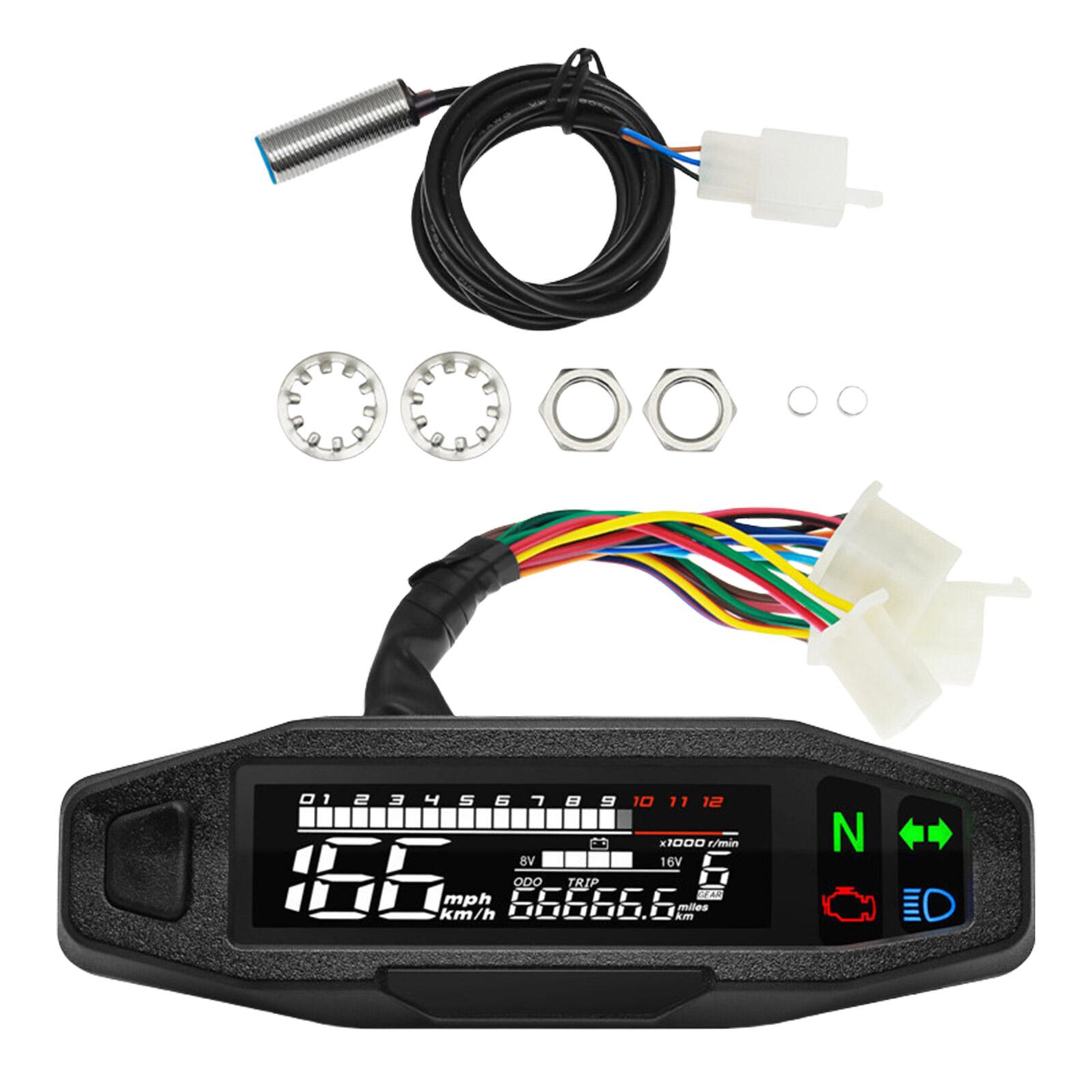 

Универсальный мотоцикл цифровой спидометр ЖК-дисплей карбюратор одометр датчики для большинства моделей мотоциклов