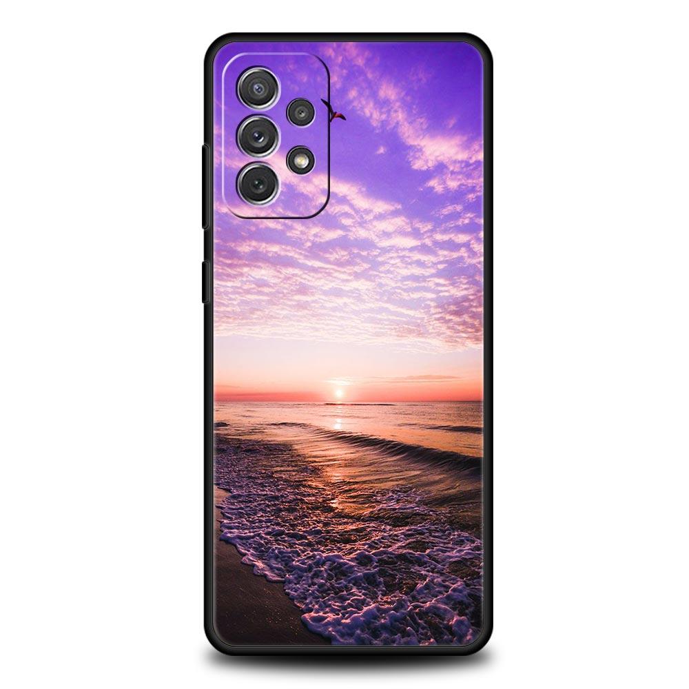 Phone Case For Samsung Galaxy A13 A51 A71 A41 A31 A21S A11 A03S A12 A32 A52 A23 A33 A53 A73 5G Cover Forest Beach Sunrise Nature