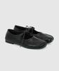FLORIDA STUDIO Odette Pintuck Balletcore Flat Shoes Black Fl2926