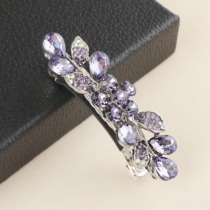 Korean Crystal Hair Clip: Elegant Large Hairpin for Women, Perfect for Stylish Ponytails and High-End Hair Accessories.