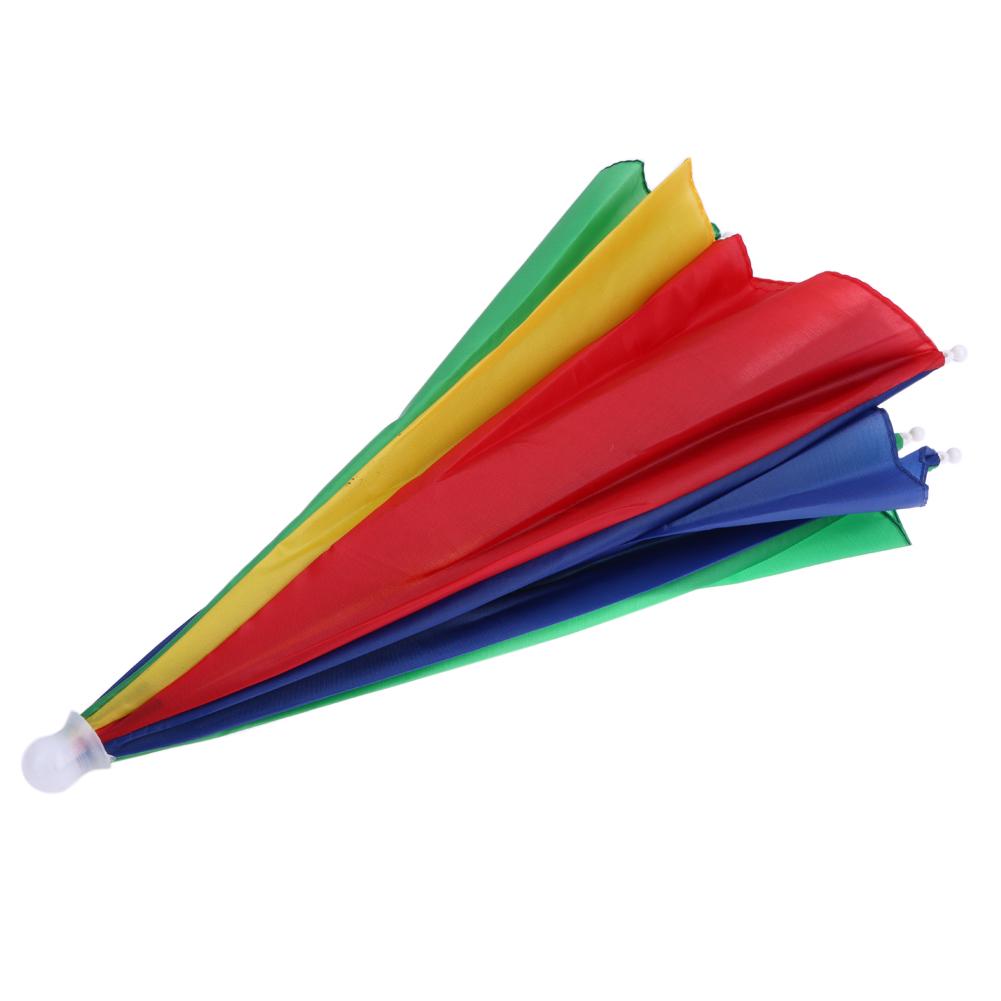 Regenschirmhut Universelle Kopfbedeckung Hut Wasserdicht UV-Schutz Regenschirmkappe Verstellbar Faltbar Angelkappe für Outdoor-Sportarten