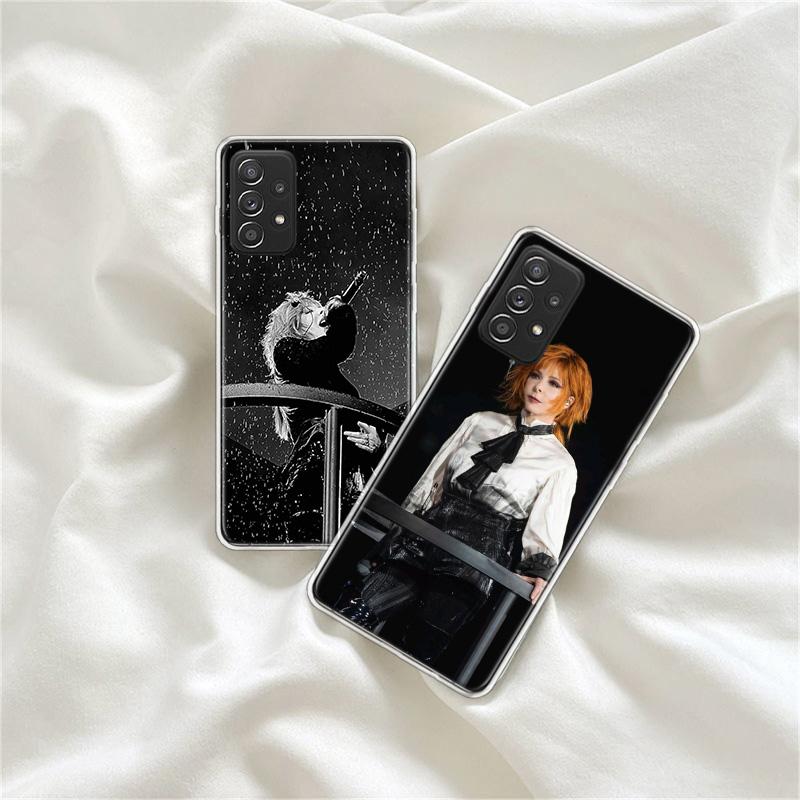 Mylene Farmer Phone Case for Samsung A54 A57 A37 A17 A14 A15 A12 A24 A34 A55 A35 A25 A52S A07 A05S A04S A22 A32 A72 Galaxy Note