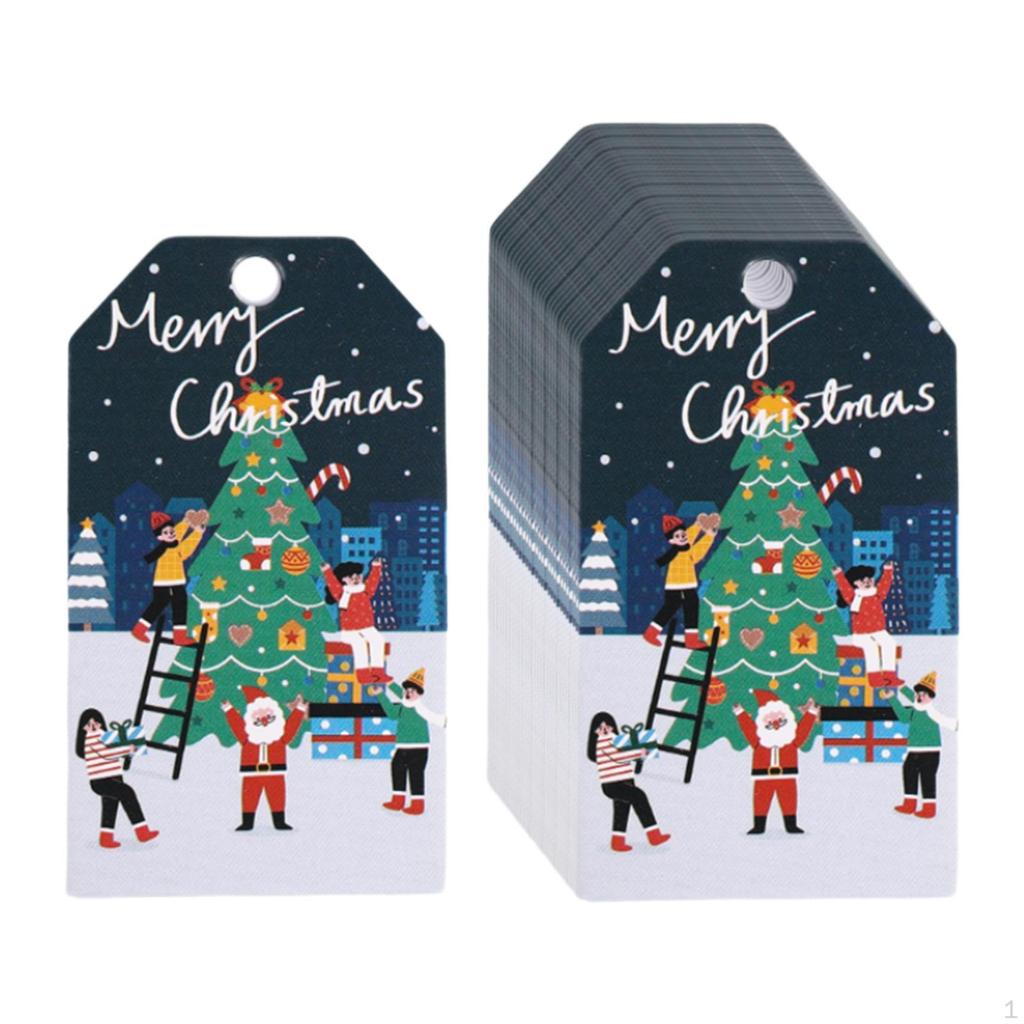 100Pcs Christmas Tags, Gift Tags Decor Decorations Cards Paper Package for Personalizing