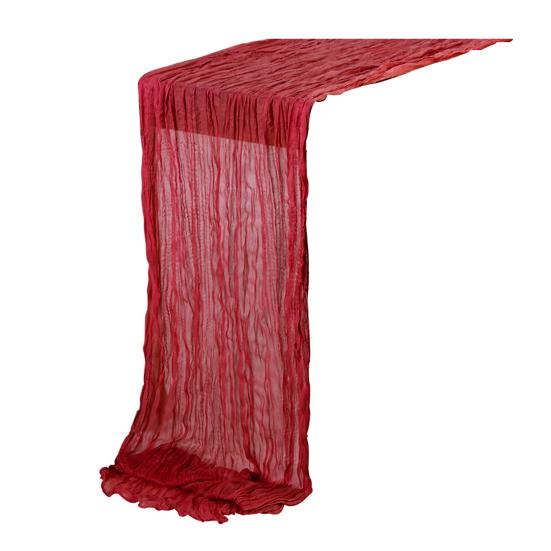 Tischläufer, rustikale Tischdecke, weich, waschbar, lichtecht, handgefärbte Tischdecke, Hochzeitsfeier-Dekoration