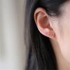 925 Sterling Silver Cross Star Stud Earrings for Women Korean 14K Gold Plated Earrings Wedding Jewelry