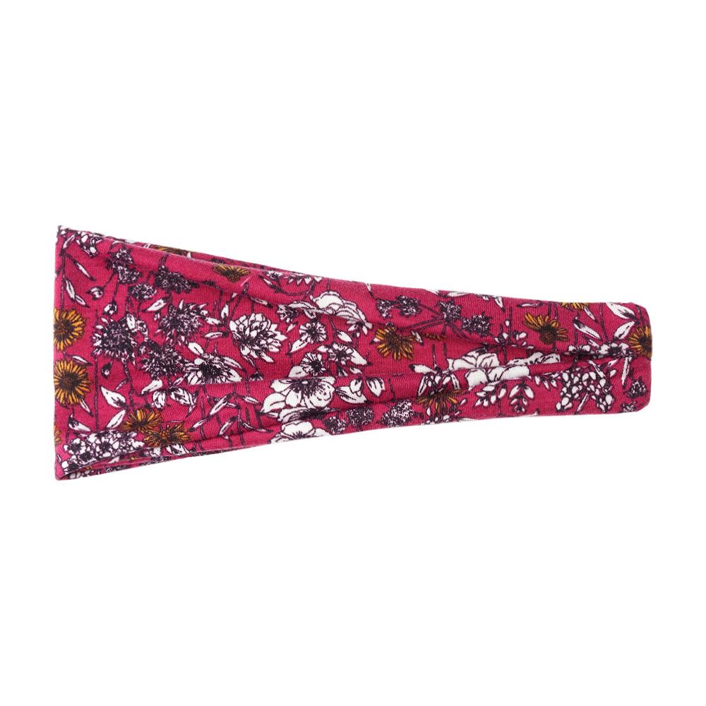 Dámská sportovní jógová pot absorbující čelenka - Široký okraj, Tištěný design, Vlasový doplněk