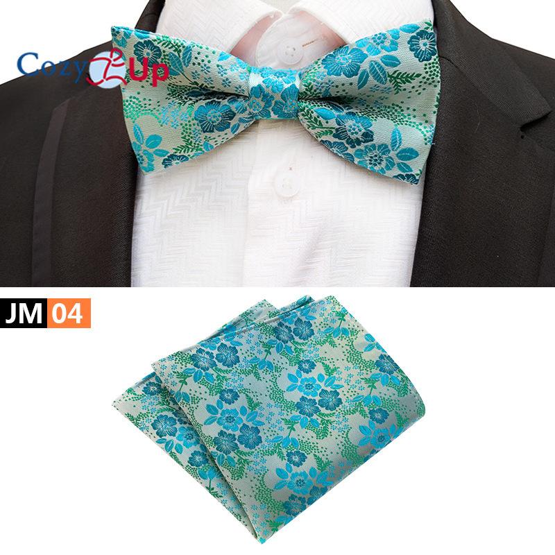 İki Parça Takım Paisley Papyon ve Cep Mendilleri