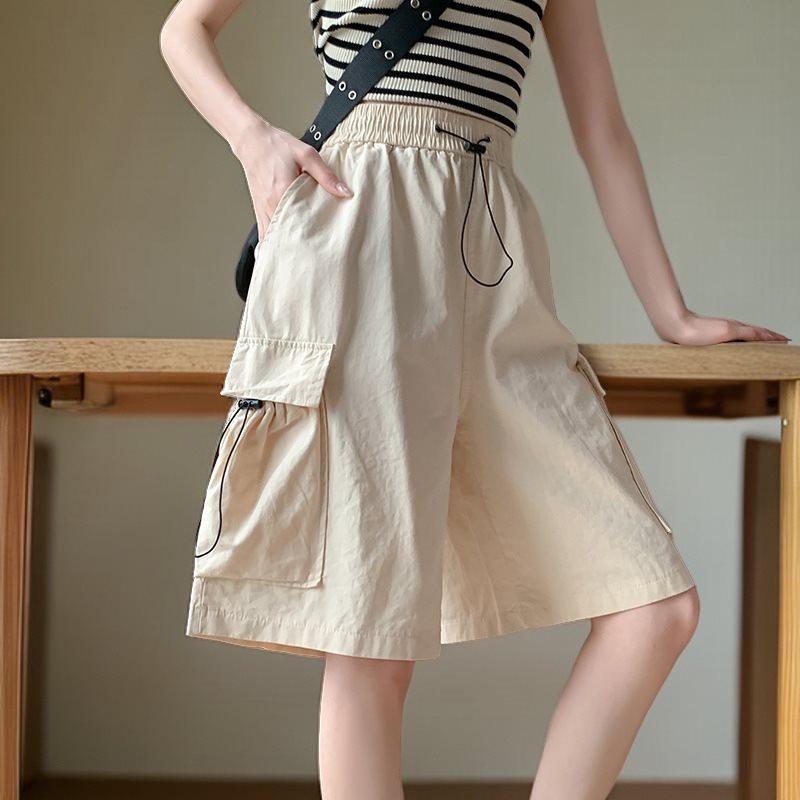 Women's American Retro Quick-Dry Sports Shorts: Summer-Ready, Loose, Versatile, Mid-Length Casual Wear