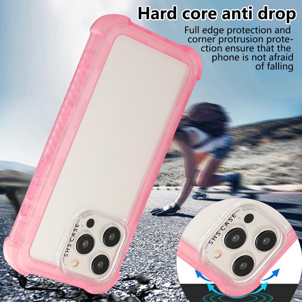 For iPhone 15 Pro Case Non-Slip Side Edge TPU+PC Matte Phone Cover
