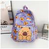 Schoolbag backpack new 1011 cartoon cute printing large capacity high value college style casual simple spine protection schoolbag
