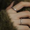 Eleganter Verstellbarer Ring mit Matter Textur für Damen Stilvolles Minimalistisches Geometrisches Design 2023 Neuankömmling
