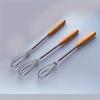 Whisk with Solid Wood Handle Kitchen Mini Stainless Steel Egg Beater Milk Whipper Whisk Wire for Blending Beating