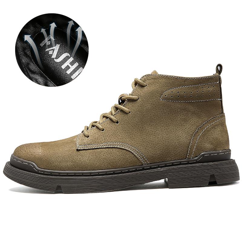 Genuine Leather Men Boots Autumn Winter Ankle Boots For Men Shoes