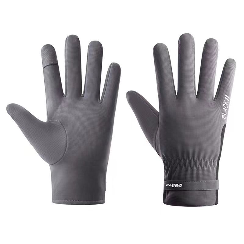 Gloves women's thin spring and autumn warm cold-proof piled thickened driving windproof elastic cotton mountaineering