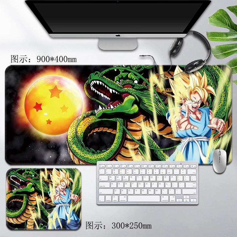 Must-Have für Männer Spiele Dragon Ball Mauspads Son Goku Druckmuster Große Größe Gaming-Tastatur Schreibtischmatte Super Saiyajin Animation Student