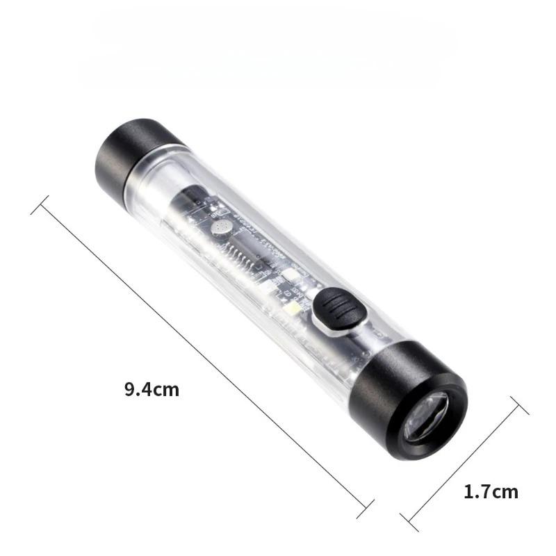 Blow-inductive Flashlight,strong Light,small Steel Cannon,COB Side Light,purple Light Banknote Portable Mini Lighting Flashlight