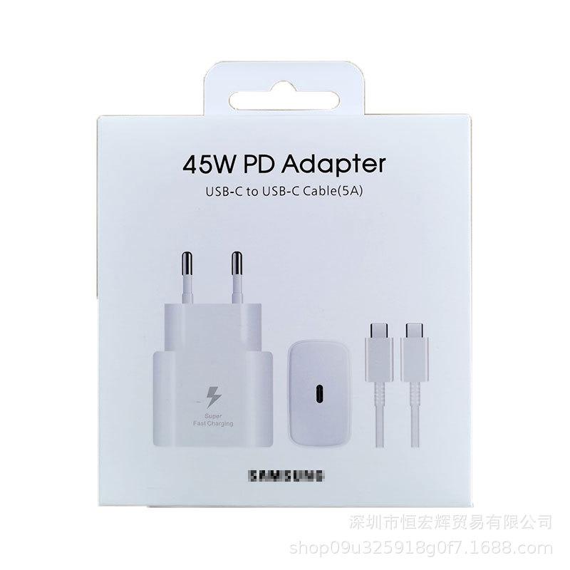 Compatible with Samsung Original 45W Charger and Cable, EU Spec, White for S22 Ultra, Note 20, Note 20 Plus