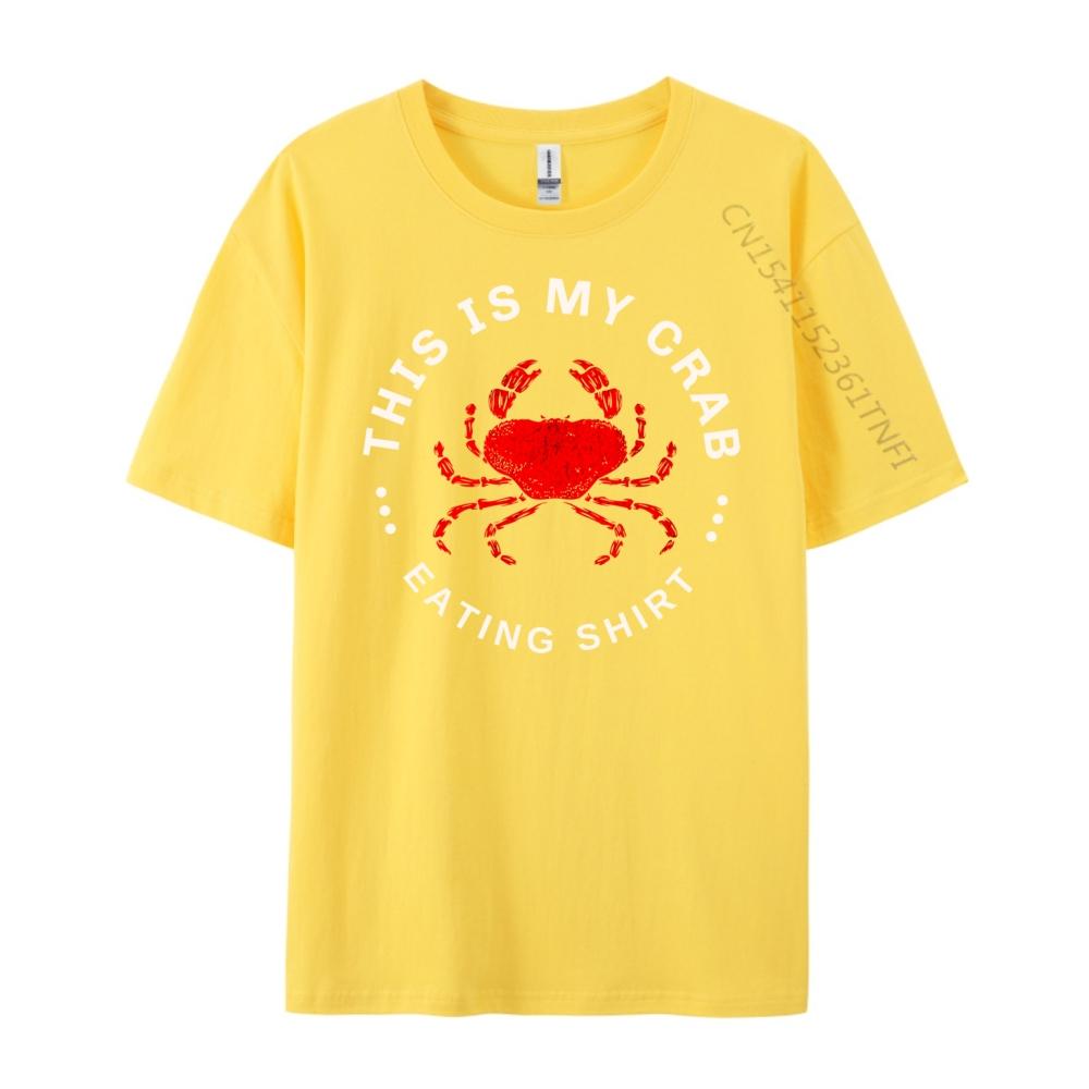 Funny Crab Leg Eating This Is My Hiphop Streetwear Graphic Tee Original Mens TShirts Creative Harajuku Clothing