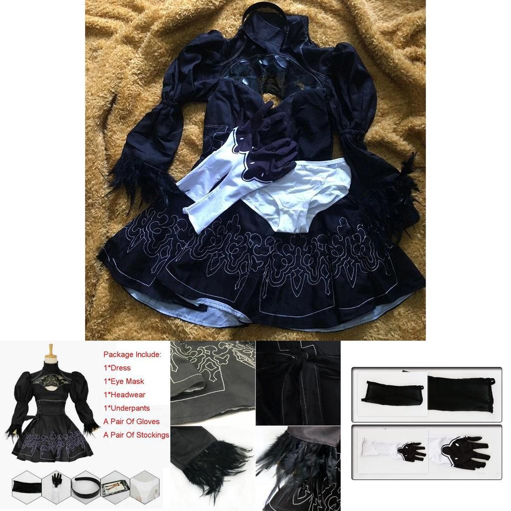 Elegant And Authentic Nier Automata 2b Yorha No.2 Cosplay Costume Full Set Outfit