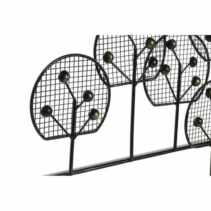 Décoration murale - Métal - Noir et Doré - 105 x 6 x 56 cm - Design élégant - À suspendre