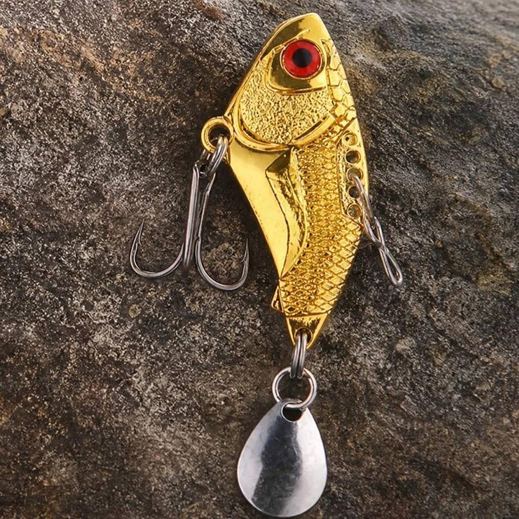 Long Spinnerbait - Artificial Hard with Single Hook, Rotating For, Trout, - Fishing Tackle