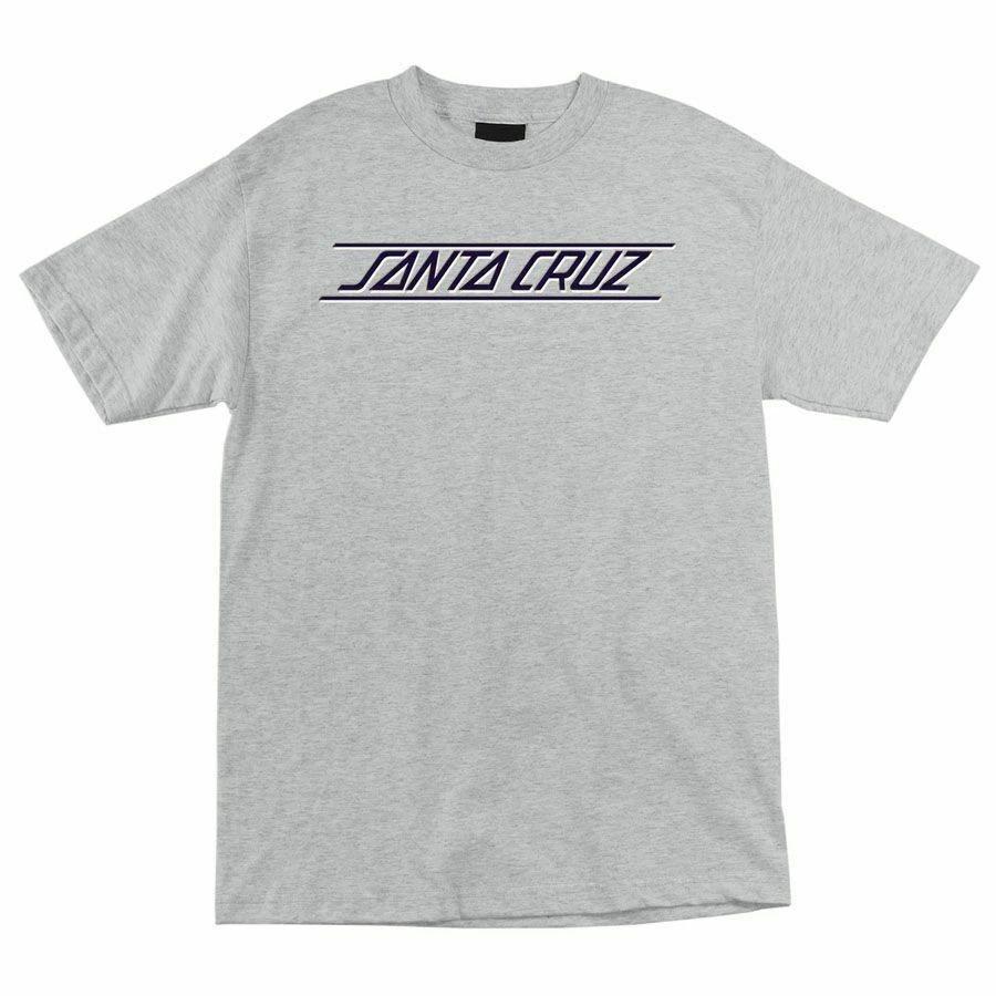 Santa Cruz CLASSIC STRIP LOGO Skateboard T Shirt ATHLETIC HEATHER XS