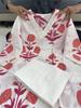 Indian Designer Cotton Cord Set Women Bollywood Party Wear Top Tunic Kurta Pant Set Dress