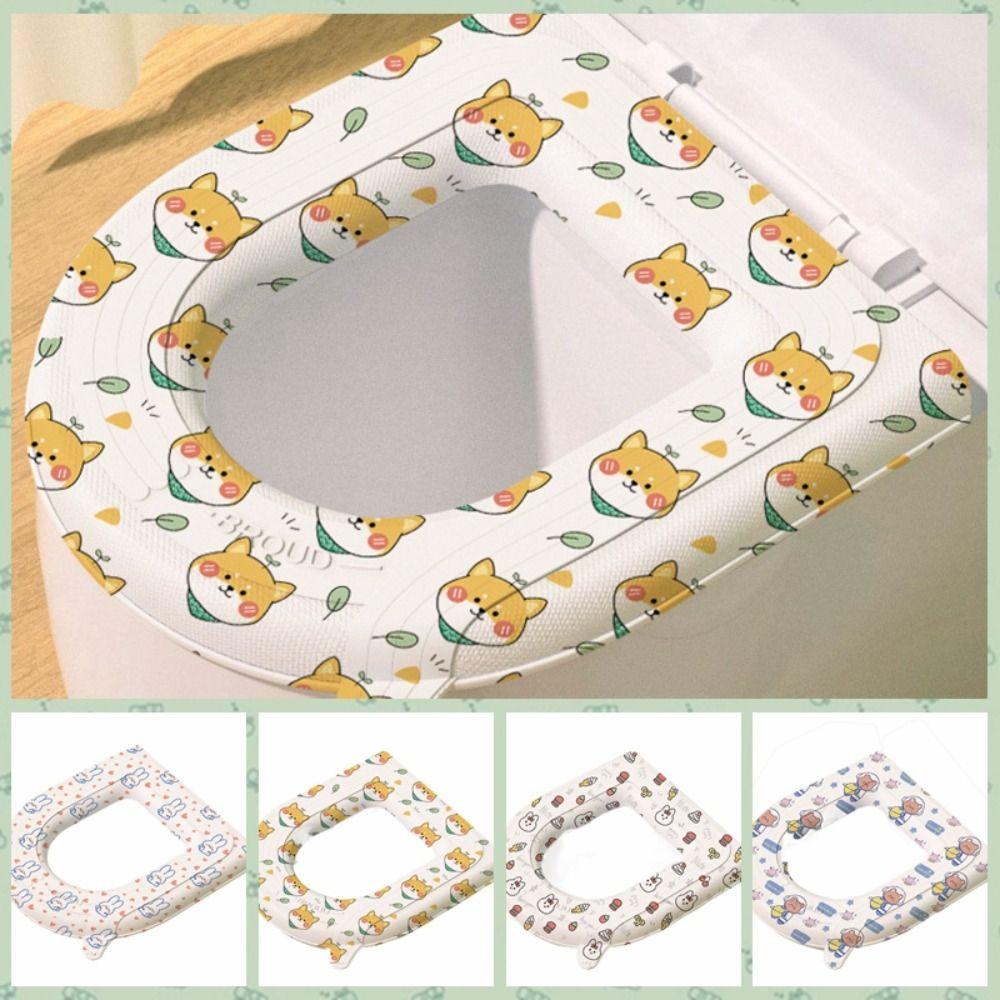 

Универсальный чехол на сиденье для унитаза из ЭВА, многоразовый коврик для туалета, симпатичная подушка на сиденье для унитаза, бытовая