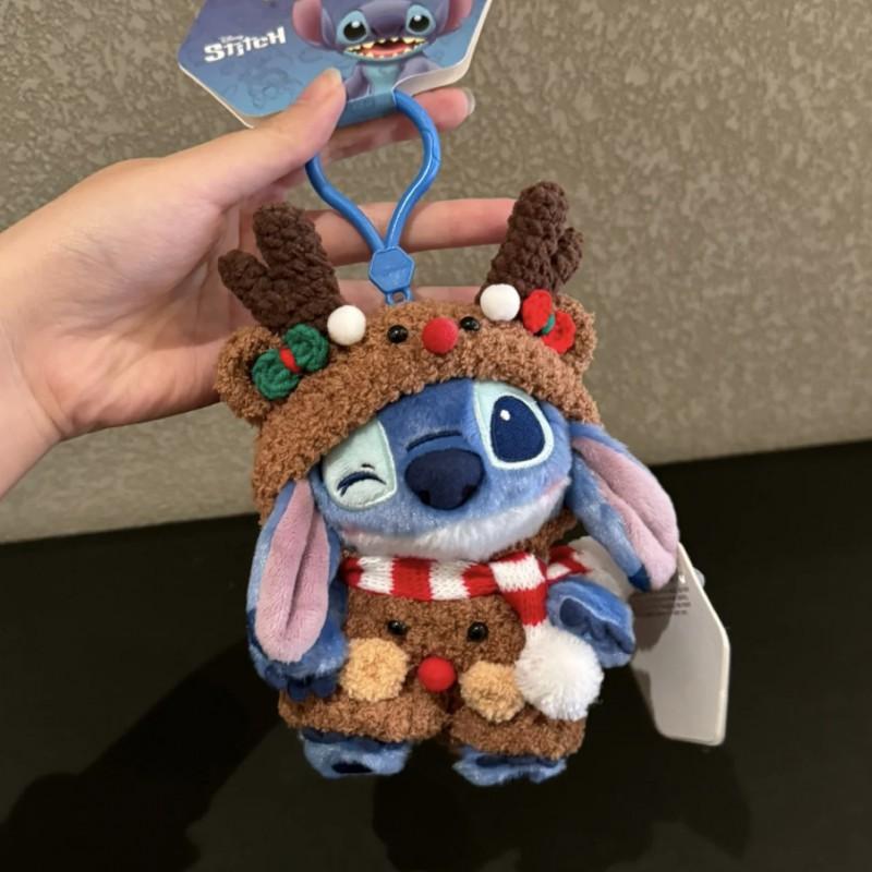 Stitch Plush Keychain Cartoon Character Pendant Cute Chef Doll Bag Charm Gift Kids