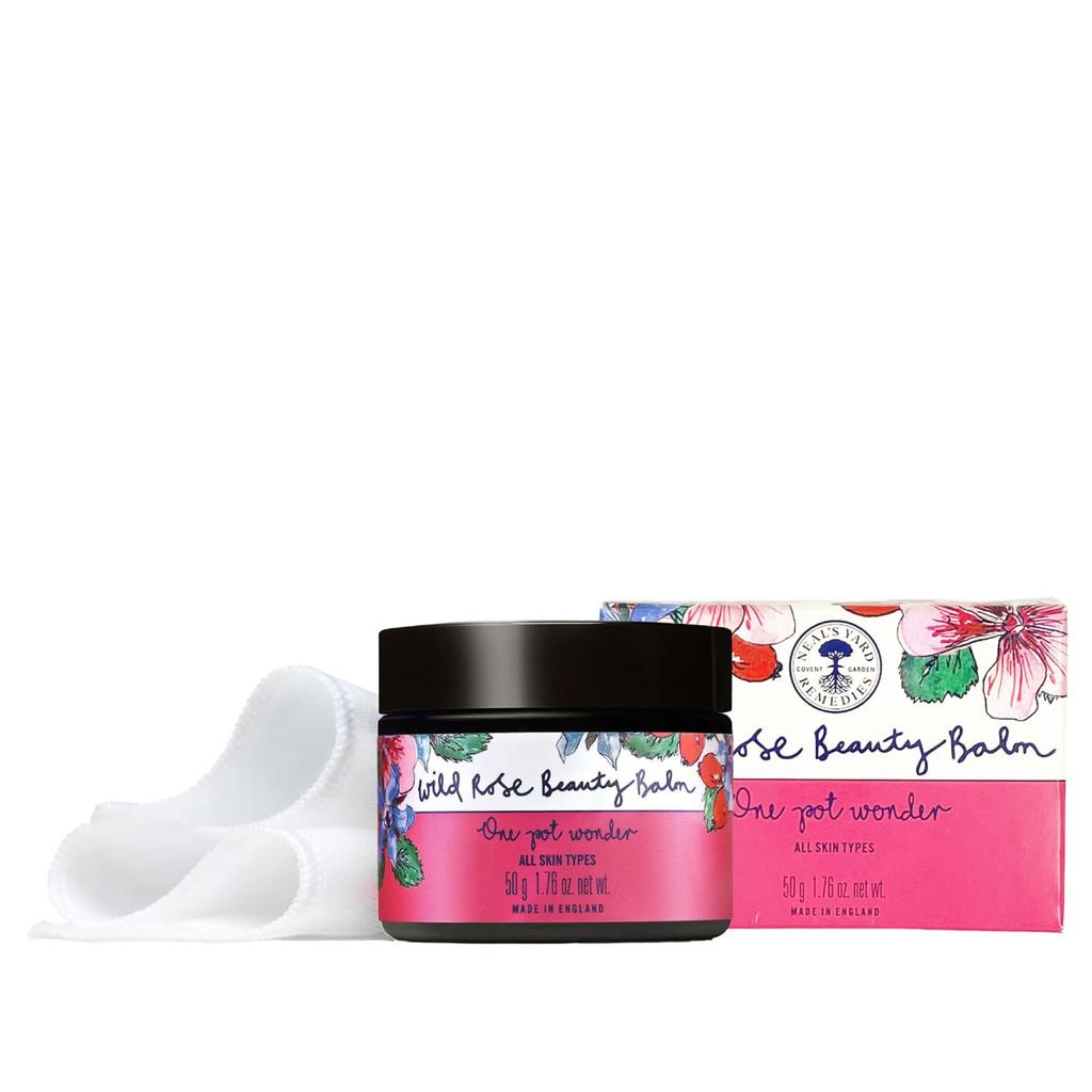 YARD REMEDIES Wild Rose Beauty Balm with individually wrapped NEAL'S (balm-like serum) cloth,