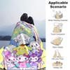 1pc Pastel Rainbow Friends Blanket, Home Decorative Throw Blanket for Family and Friend, Soft Warm Bedding Coverlet, All Seasons Use, Unique Gift Idea