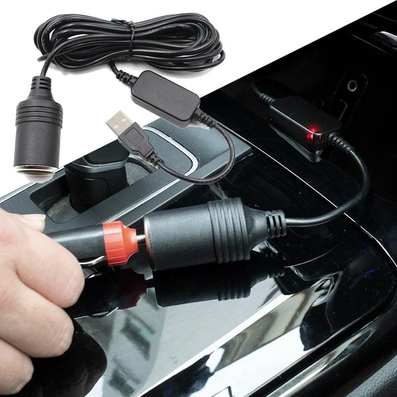 Car Plug Socket NEW 1pc 5V 2A USB To 12V  USB Male To Female Lighter Adapter Converter Car Electronics Accessories