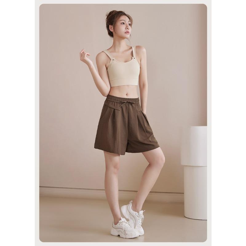 Plus Size Women's Sports Shorts Casual Anti-Shine Running Yoga Loose Fit Five Pant