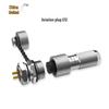 G12 IP67 Waterproof Push-Pull Aviation Connector, Gold-Plated 4-Pin Reverse Mount