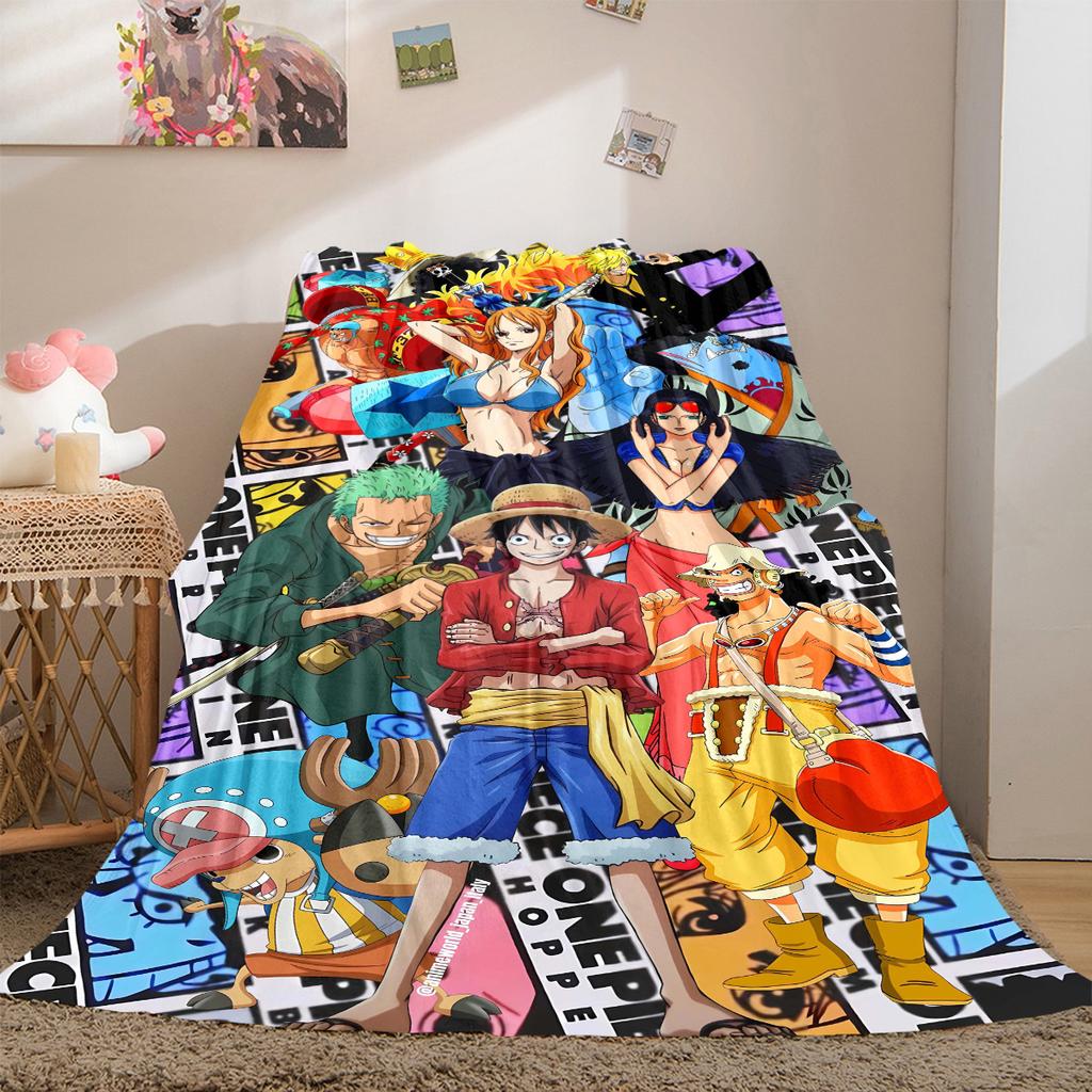 One Piece Anime Luxus Flanell Leichte Decke Heimdekoration Sofa Bett Reiseabdeckung Familiengeschenk LXR148