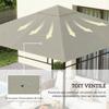 Replacement Gazebo Canopy, Polyester, 3 x 3 m, 180 g/m2, Grey