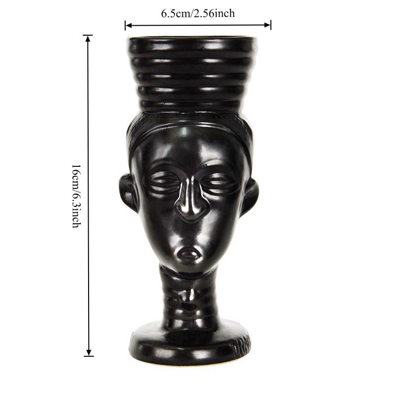 280ml Hawaii Tiki Cup Creative Cocktail Cup Beer Beverage Mugs Wine Cup Bar Accessories Ceramic Tiki Mug for Wine Enthusiasts
