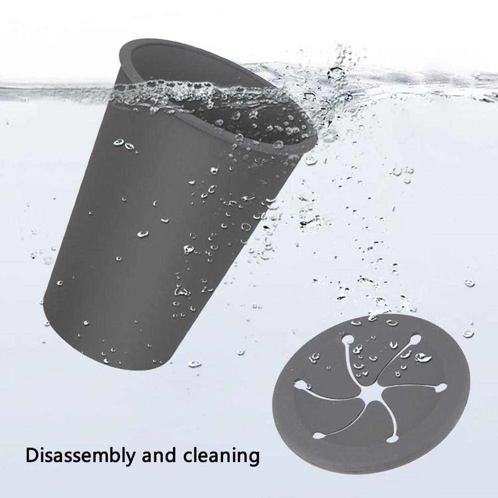 

Car Trash Can Garbage Holder Vehicle Door Cup Holder Seat Back Silicone Trash Bin Dustbin Grey