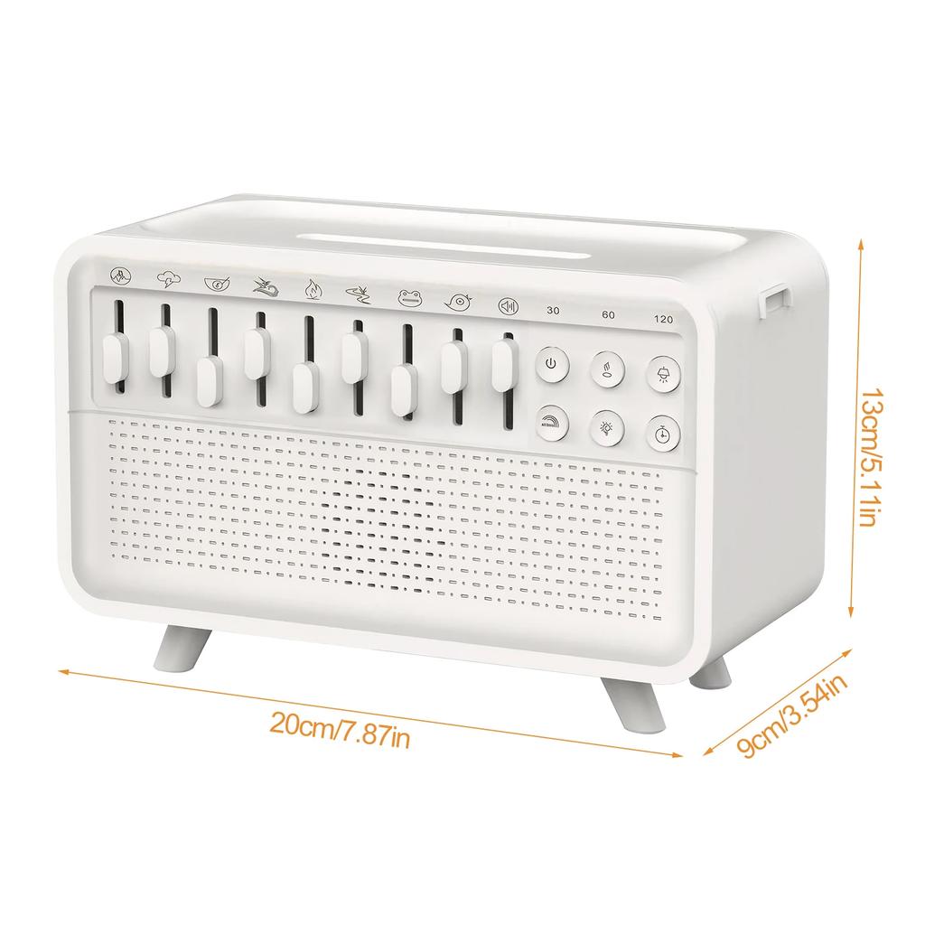LED-Weißrauschen-Lautsprecher mit 8 Naturgeräuschen Schlaf-Soundmaschine Wiederaufladbarer Aroma-Diffusor Nachtlicht für Zuhause Kreatives Geschenk
